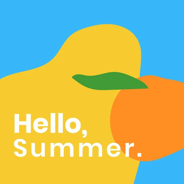 Hello Summer Vector Illustration — Stock Vector