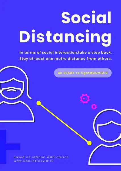 Social Distancing Concept Vector — Stock Vector