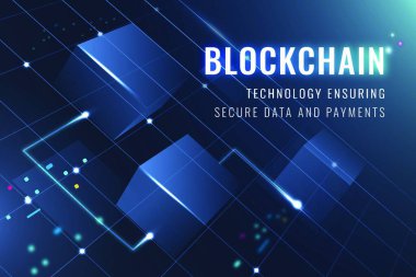 blockchain sancak vektör illüstrasyonu 