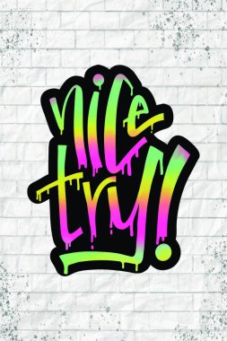 İyi deneme vektör illüstrasyonu 