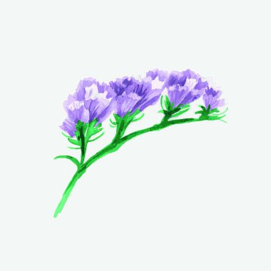 Abstract color vector flower illustration