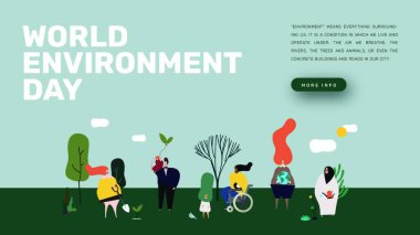 dünya ekoloji günü vektör illüstrasyonu