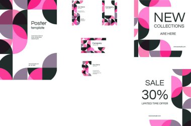 Kartvizit, renkli vektör illüstrasyonu 