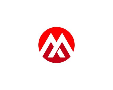 M harfi logo vektör tasarımı