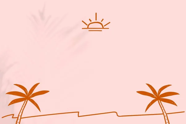 Sonne Und Palmen Hintergrund Vektor Illustration — Stockvektor