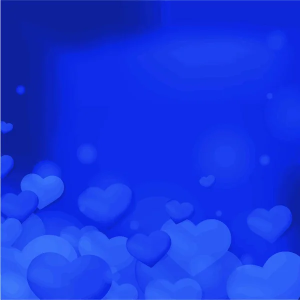 Blue Valentines Day Background Template Copy Space — Stock Vector