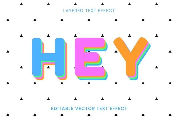 Hey Word Vector Illustration — стоковый вектор
