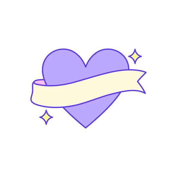 Kalp Logosu Renkli Vektör Çizimi — Stok Vektör