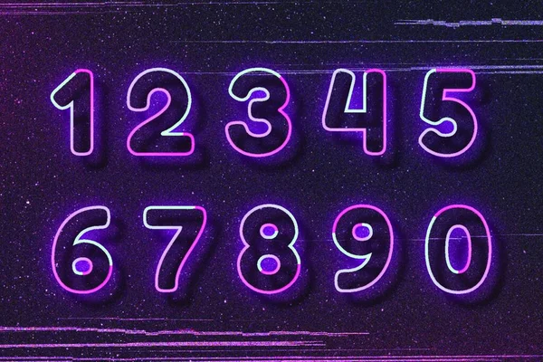 ブルーベクトルイラストの数字 — ストックベクタ