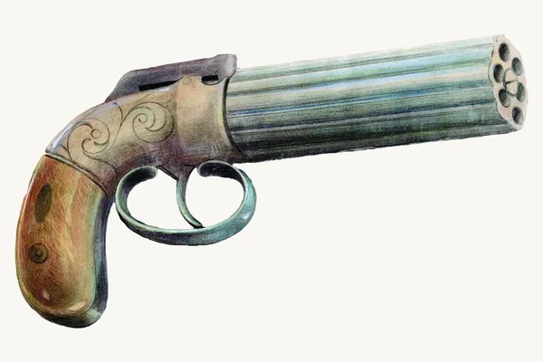 Plantilla Pistola Vector Ilustración — Vector de stock