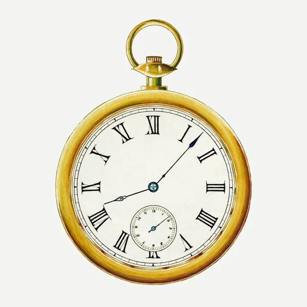 ヴィンテージ時計のベクトル図 — ストックベクタ