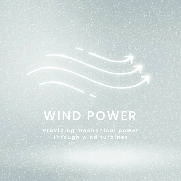 Ilustracja Wektorowa Energii Wiatru — Wektor stockowy