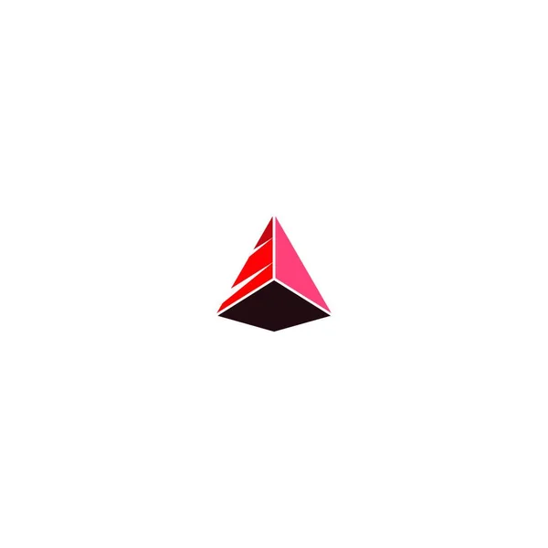 Pyramida Trojúhelníková Vektorová Ilustrace — Stockový vektor