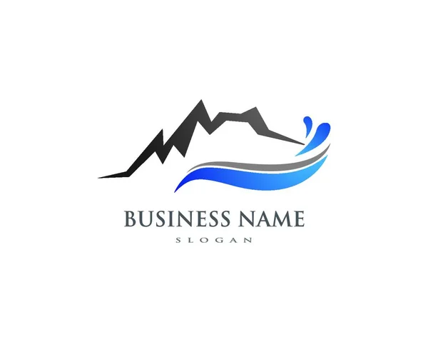 山のロゴビジネスロゴ — ストックベクタ