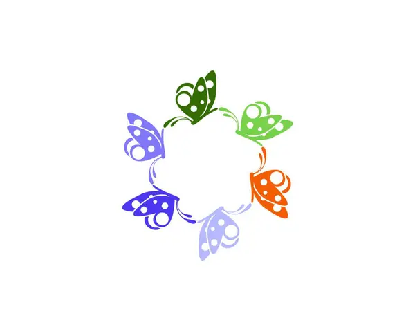 Butterfly Illustration Logo Simple Vector Illustration — Stock Vector