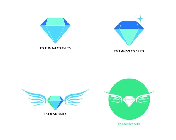 Logotipo Diamante Ilustração Vetorial Simples — Vetor de Stock