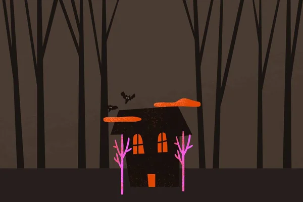 Halloween Kort Färgglada Vektor Illustration — Stock vektor