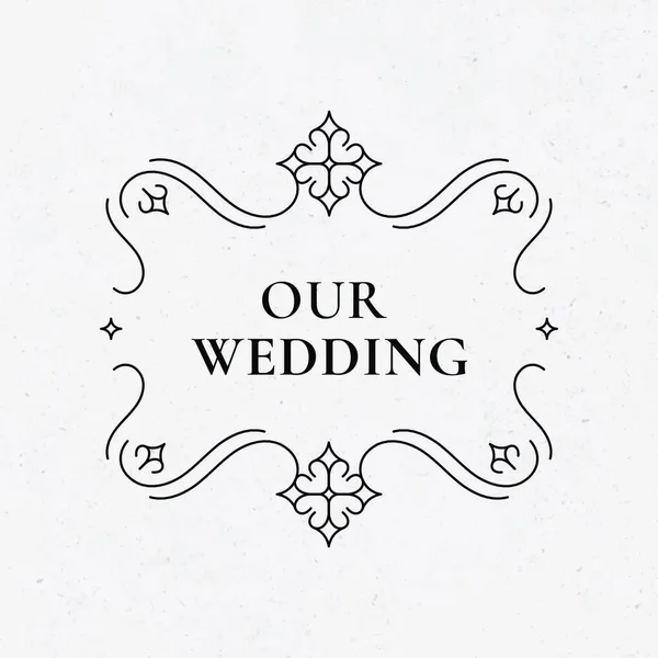 Wedding Card Colorful Vector Illustration — Stock Vector