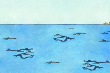 Güzel deniz manzaralı soyut bir arkaplan