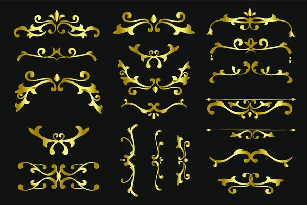 Английские Элементы Орнамента Векторный Шаблон — стоковый вектор
