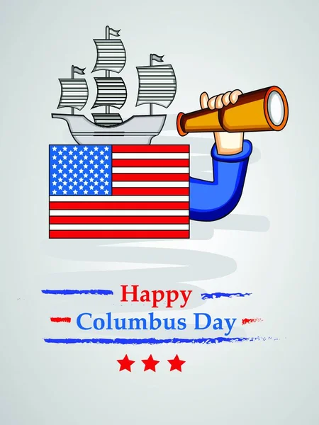 Illusztráció Columbus Day Háttér — Stock Vector