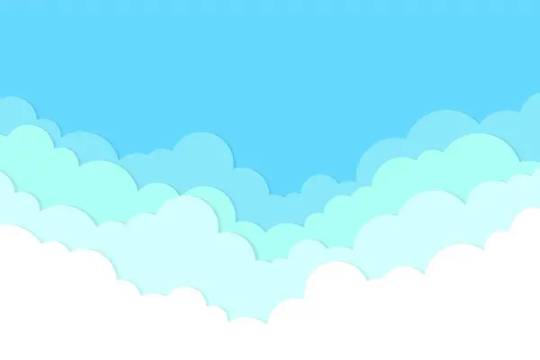 Ciel Avec Nuages Illustration Vectorielle — Image vectorielle