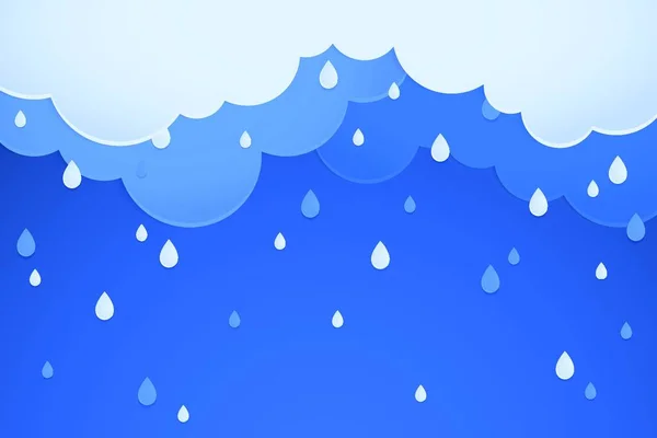 Vektor Illustration Für Regen Und Wolken — Stockvektor