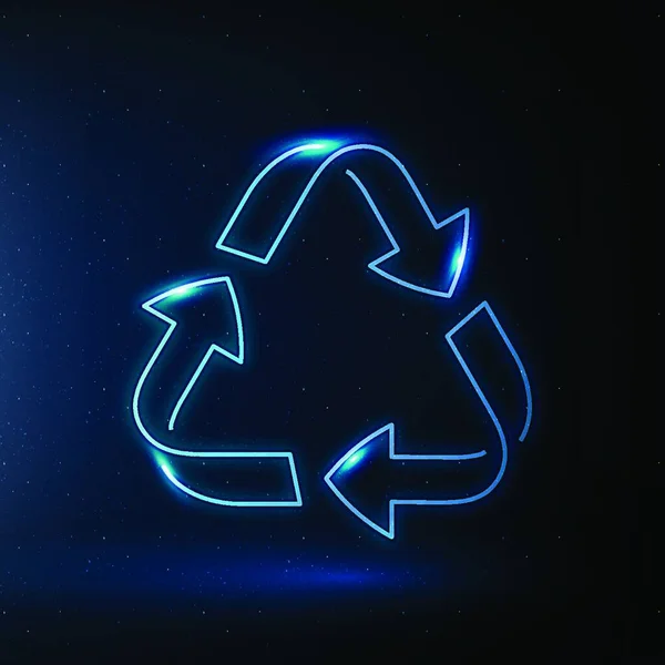 Resíduos Reciclagem Sinal Vetor — Vetor de Stock