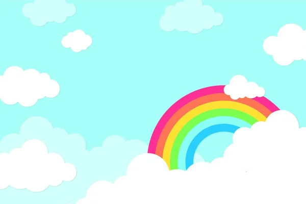 空の虹ベクトル図 — ストックベクタ