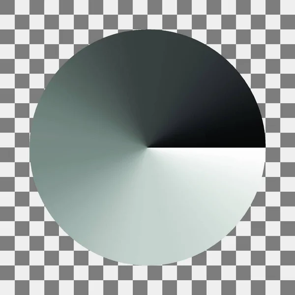 Gradiente Colore Grigio Gradazione Monocromatica Circolare Dal Nero Bianco Cerchio — Vettoriale Stock