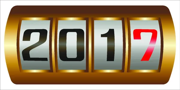Concepto Año Nuevo 2017 Ilustración — Vector de stock
