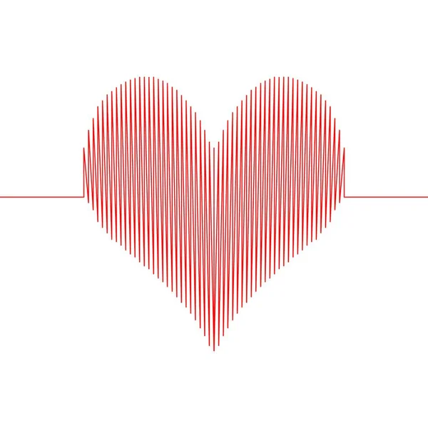 Corazón Ola Amor Ilustración — Vector de stock