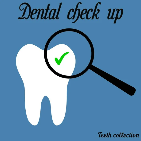 Controllo Dentale Illustrazione — Vettoriale Stock