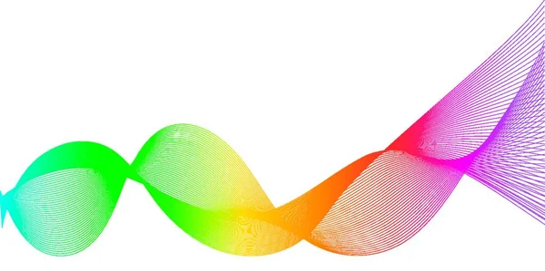 程式化线艺术彩虹背景 数字音效均衡器频率跟踪 矢量新鲜数字模式混合渐变颜色的彩虹 — 图库矢量图片
