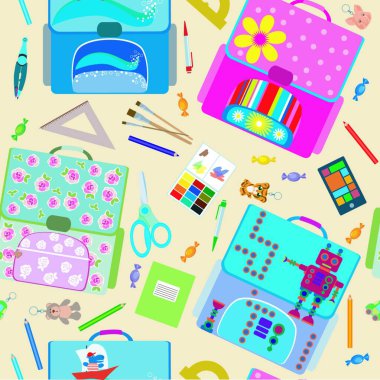 Kusursuz okul şablonu vektör çizimi