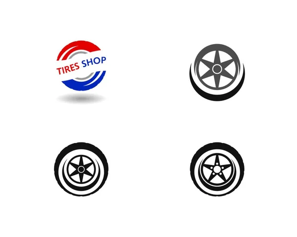 Neumáticos Vector Logo Vector Ilustración — Archivo Imágenes Vectoriales