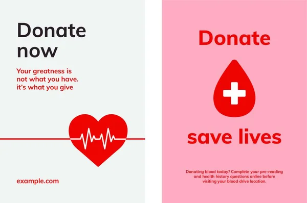 Blood Donation Template Vectot Illustration — Stock Vector