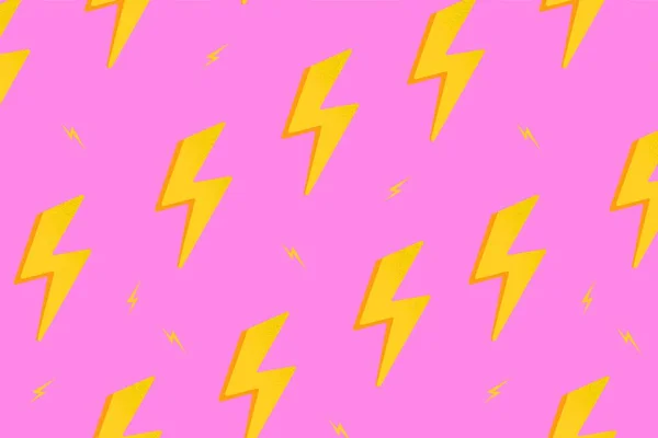Pink Pattern Background Wallpaper Lightning Bolt Illustration Vector — Stock Vector