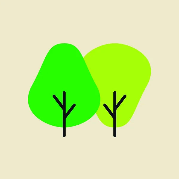 Εικονογράφηση Διανύσματος Εικονιδίου Δέντρων — Διανυσματικό Αρχείο