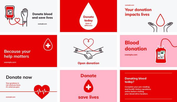 blood donation template vectot illustration 