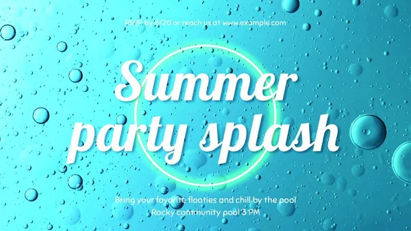 Party Splash Vector Illustration — Stock Vector