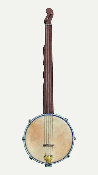 Plantilla Banjo Vector Ilustración — Vector de stock