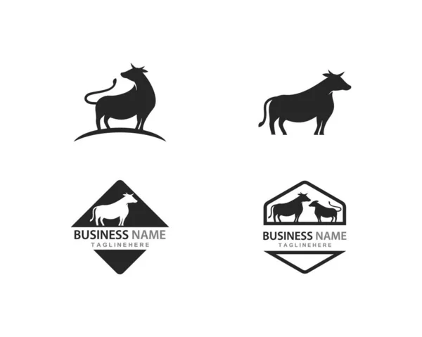 Набір Логотипів Корови Векторні Ілюстрації — стоковий вектор