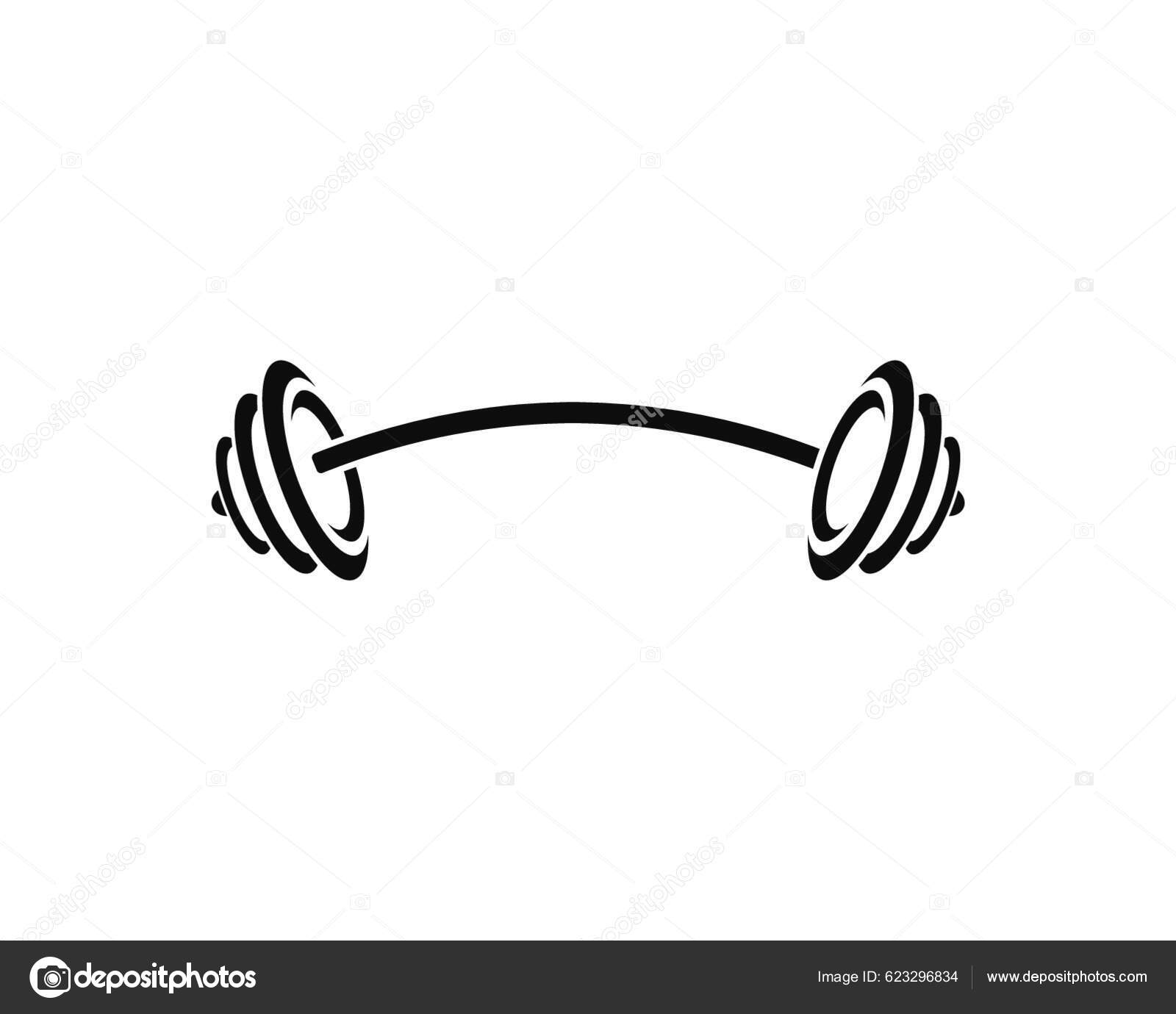 Barbell Dumbbell Gym Icon Logo Template Gym Badge Fitness Logo Stock