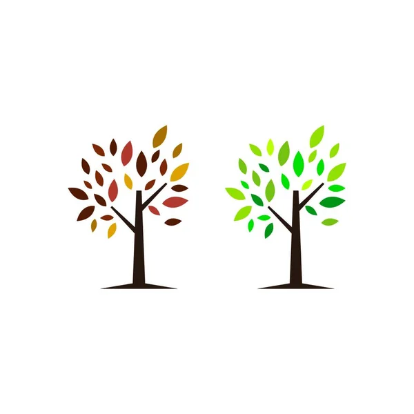 Bomen Natuur Vector Illustratie — Stockvector