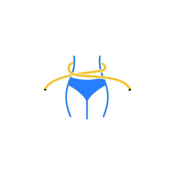 Weight Loss Vector Web Icon Vector Illustration — 스톡 벡터