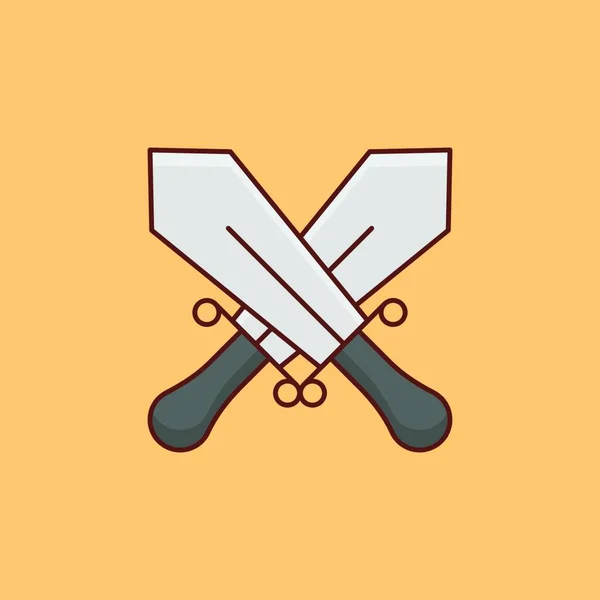 Espadas Ilustración Vector Icono Web — Vector de stock