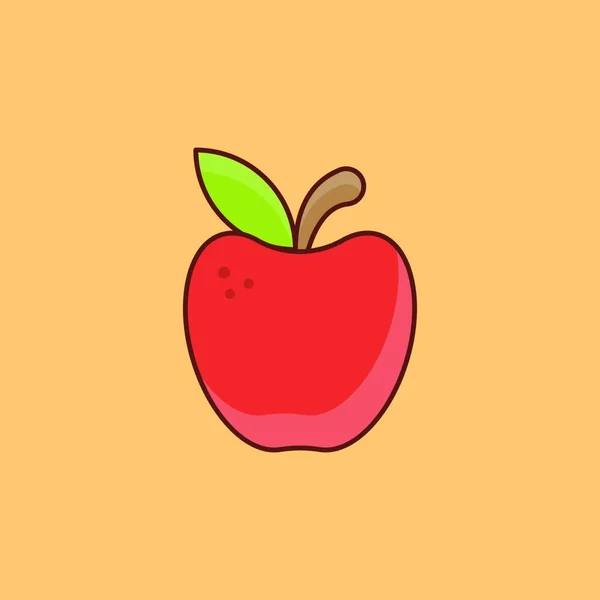 Äpple Webb Ikon Vektor Illustration — Stock vektor