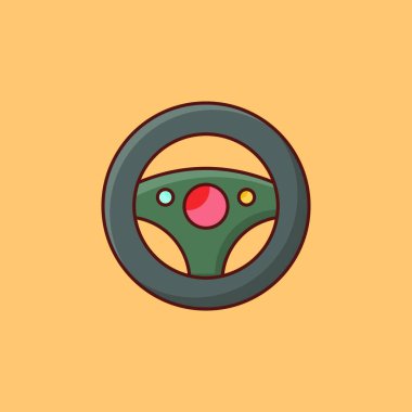 Direksiyon simgesi, vektör illüstrasyonu 