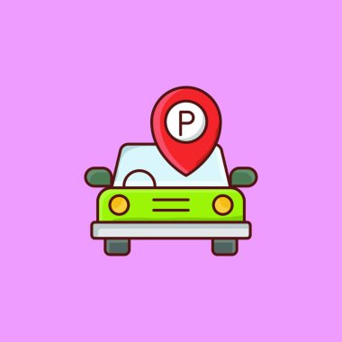 araba simgesi, vektör illüstrasyonu